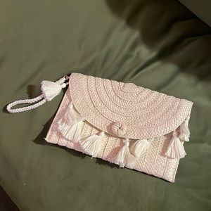 Raffia and Tassell clutch from Target